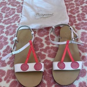 Bonpoint cherry sandals in pink